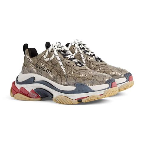 gucci x balenciaga the hacker project triple s beige|Gucci X Balenciaga beige.